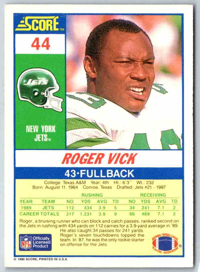 1990 Score Roger Vick