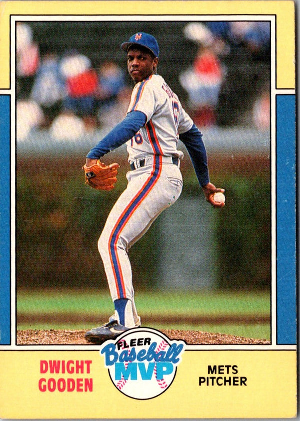 1988 Fleer Baseball MVP's Dwight Gooden #16