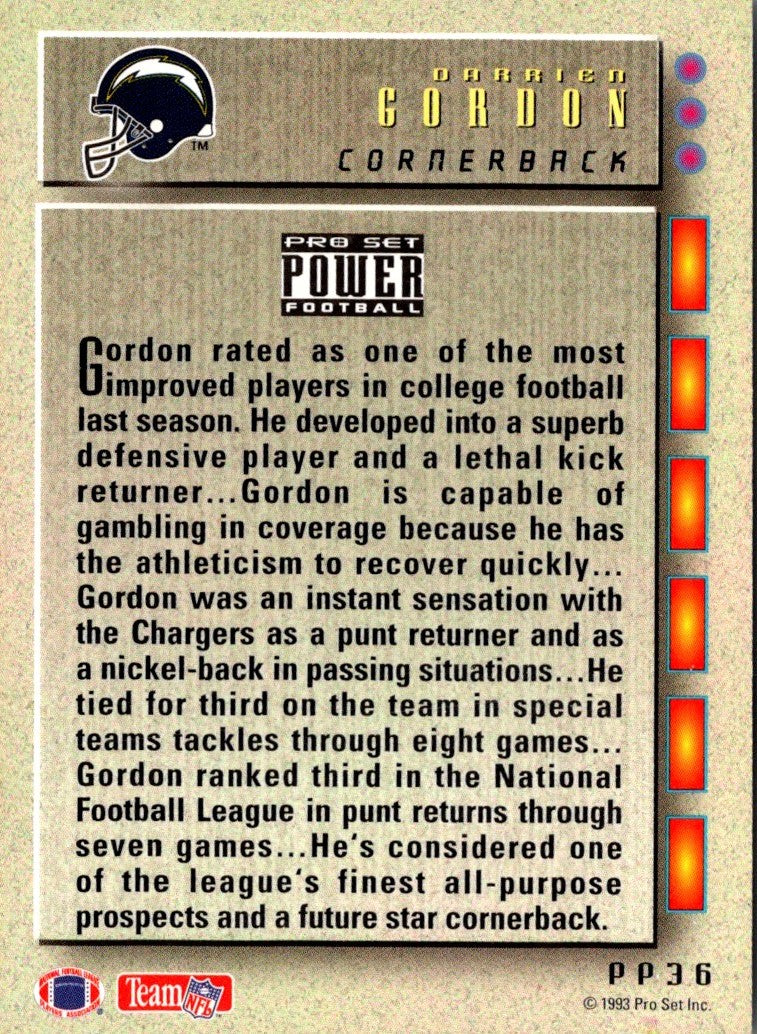 1993 Pro Set Power Update Prospects Darrien Gordon
