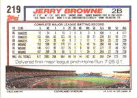 1992 Topps Jerry Browne #219
