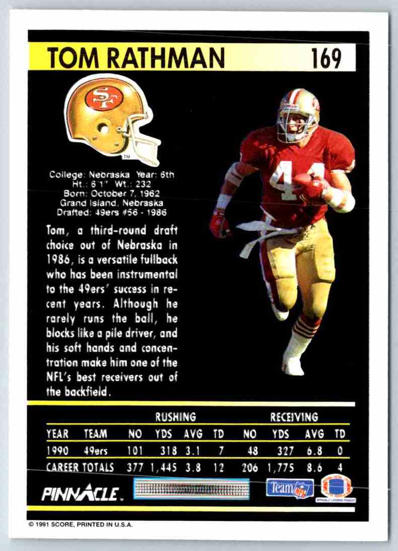 1991 Pinnacle Tom Rathman