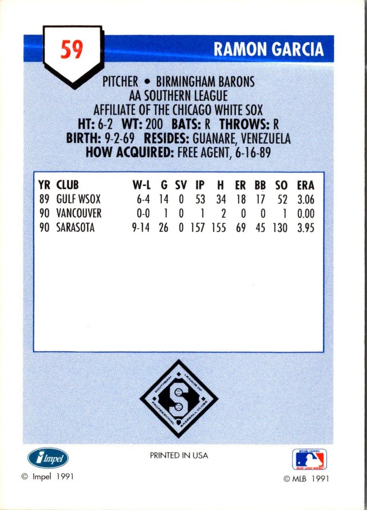 1991 Line Drive AA Ramon Garcia