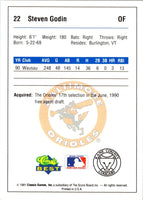 1991 Classic Best Kane County Cougars Steven Godin #22