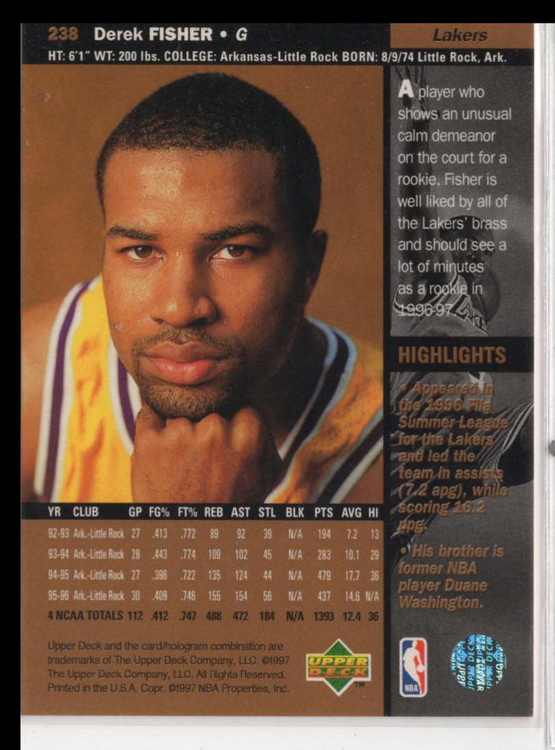 1997 Upper Deck Derek Fisher