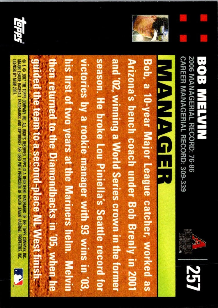 2007 Topps Bob Melvin