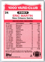 1988 Topps 1000 Yard Club Eric Martin #24