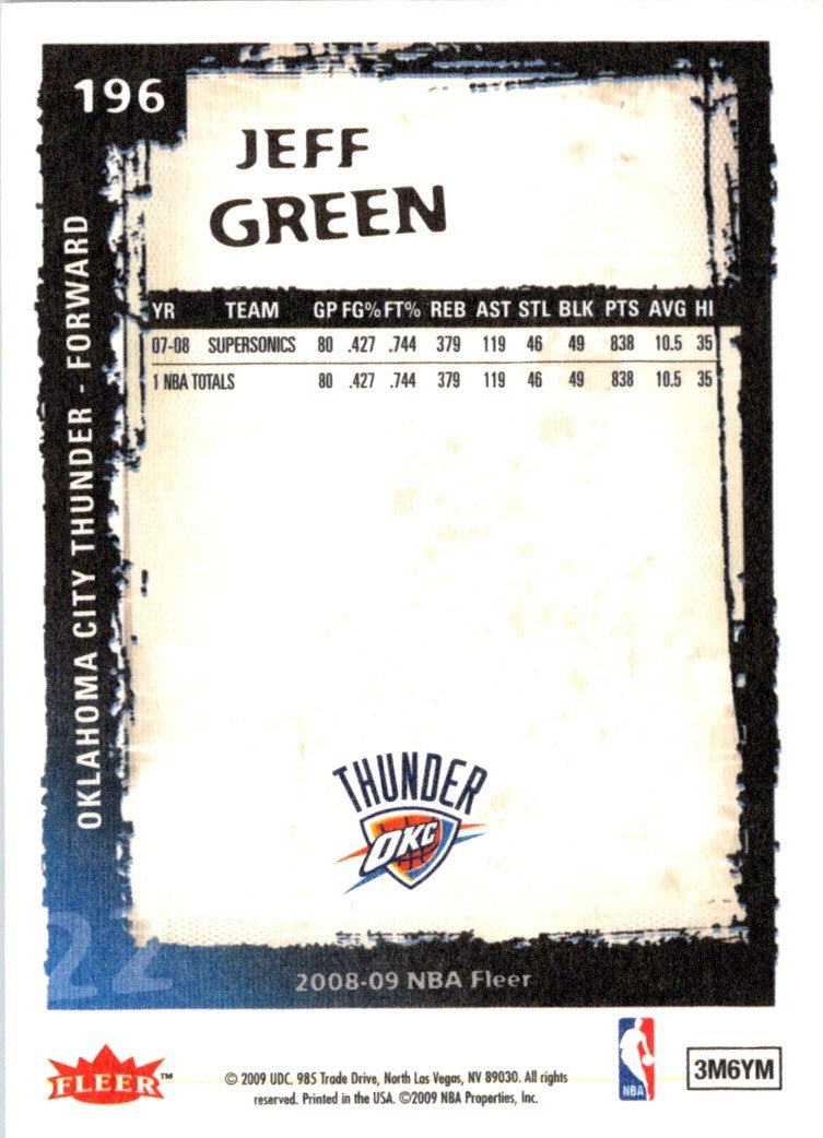 2008 Fleer Jeff Green