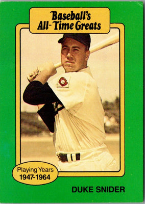 1987 Hygrade All-Time Greats Duke Snider #NNO