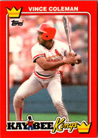 1990 Topps Kay-Bee Kings of Baseball Vince Coleman #7