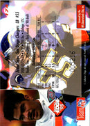 1995 Collector's Edge Black Label Silver Die Cuts Junior Seau