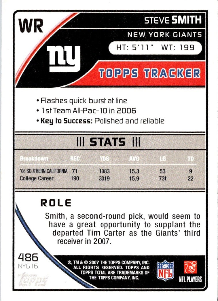 2007 Topps Total Red Steve Smith