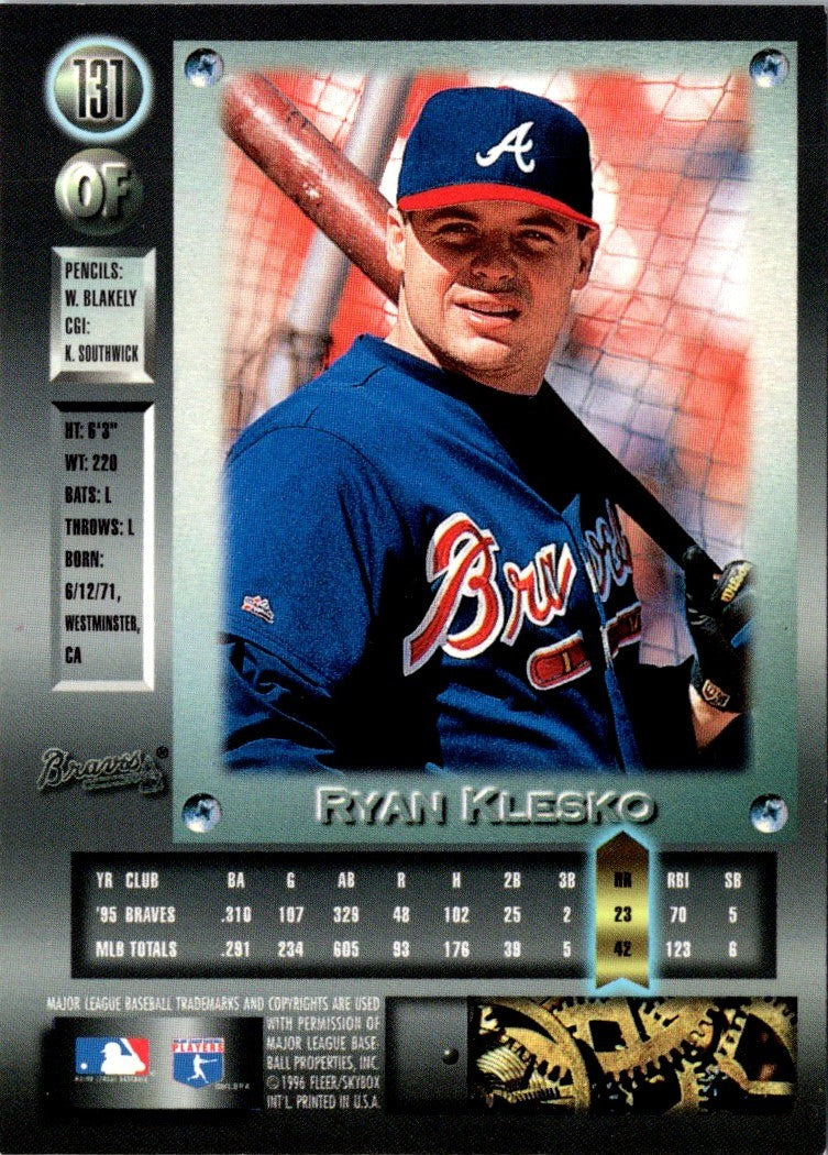 1996 Metal Universe Ryan Klesko