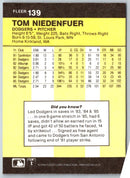 1986 Fleer Tom Niedenfuer