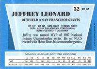 1988 Topps Rite-Aid Team MVP's Jeffrey Leonard #32