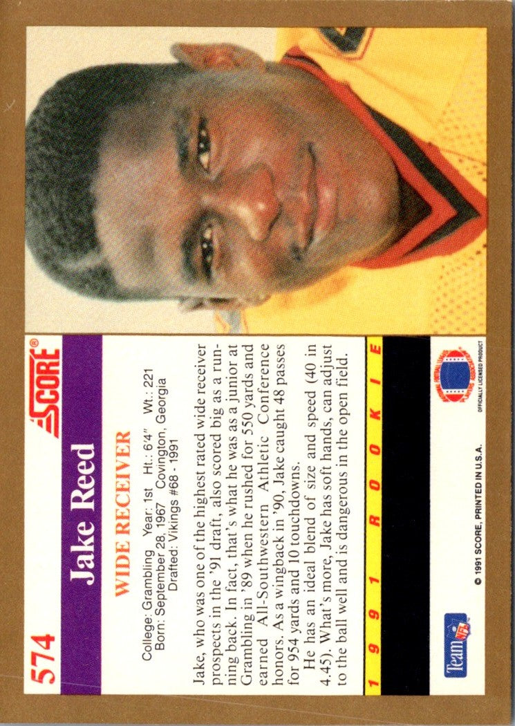 1991 Score Jake Reed