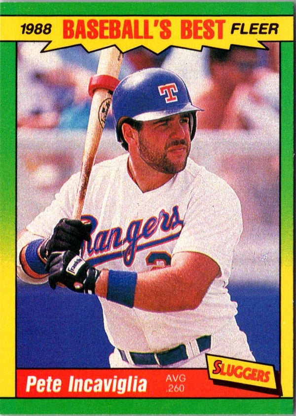 1988 Fleer Baseball's Best Sluggers vs Pitchers Pete Incaviglia #20