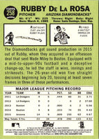 2016 Topps Heritage Red Backs Rubby De La Rosa #258
