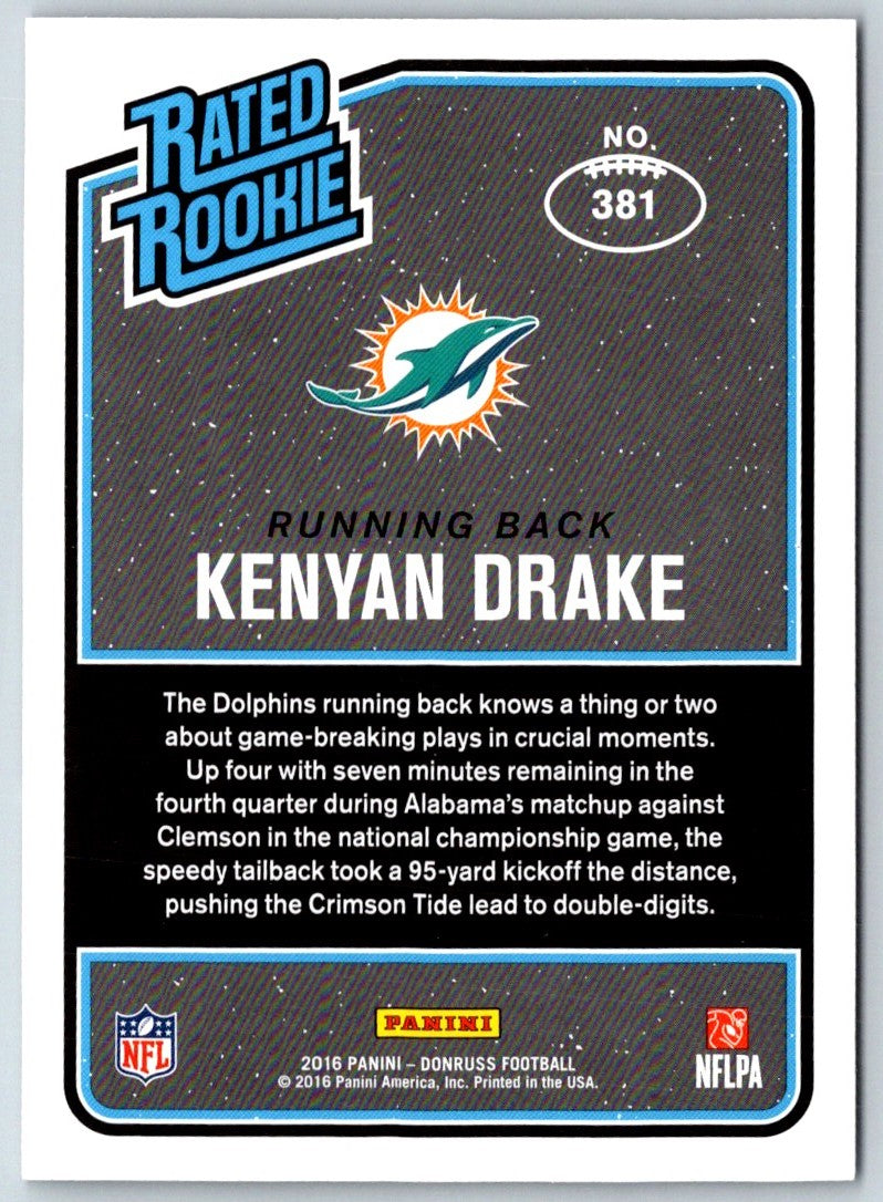 2016 Donruss Kenyan Drake