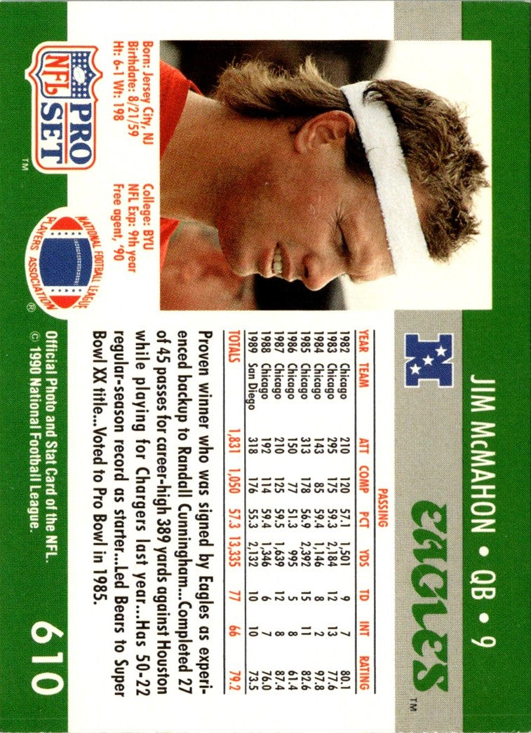 1990 Pro Set Jim McMahon