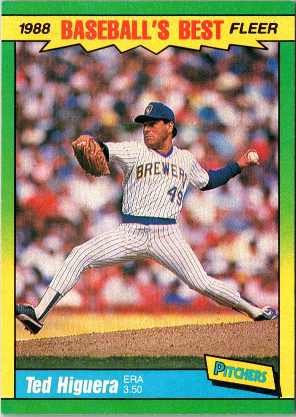 1988 Fleer Baseball's Best Sluggers vs Pitchers Ted Higuera #19