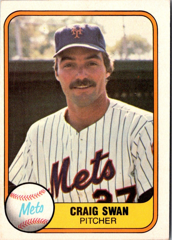 1981 Fleer Craig Swan #319