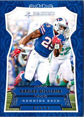 2016 Panini Clear Vision Framed Fabrics Karlos Williams #2 /99