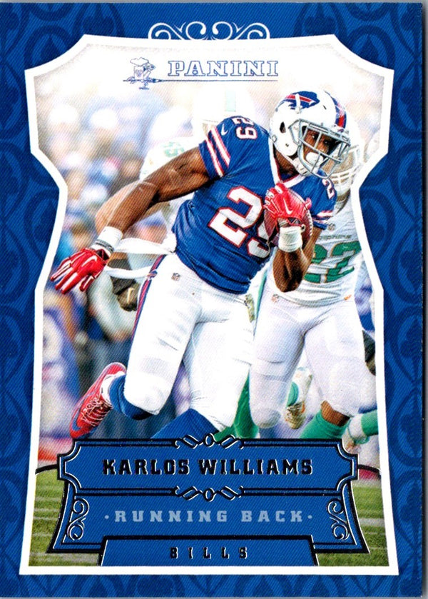 2016 Panini Clear Vision Framed Fabrics Karlos Williams #2 /99