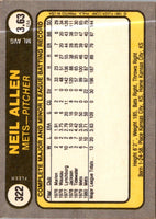 1981 Fleer Neil Allen #322