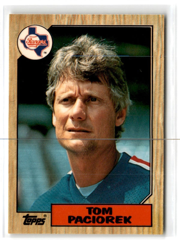1987 Topps Tiffany Tom Paciorek #729