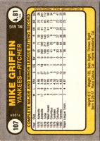 1981 Fleer Mike Griffin #107 Rookie