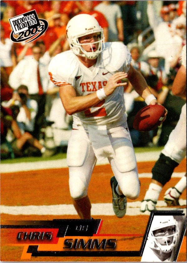 2003 Press Pass Chris Simms #10