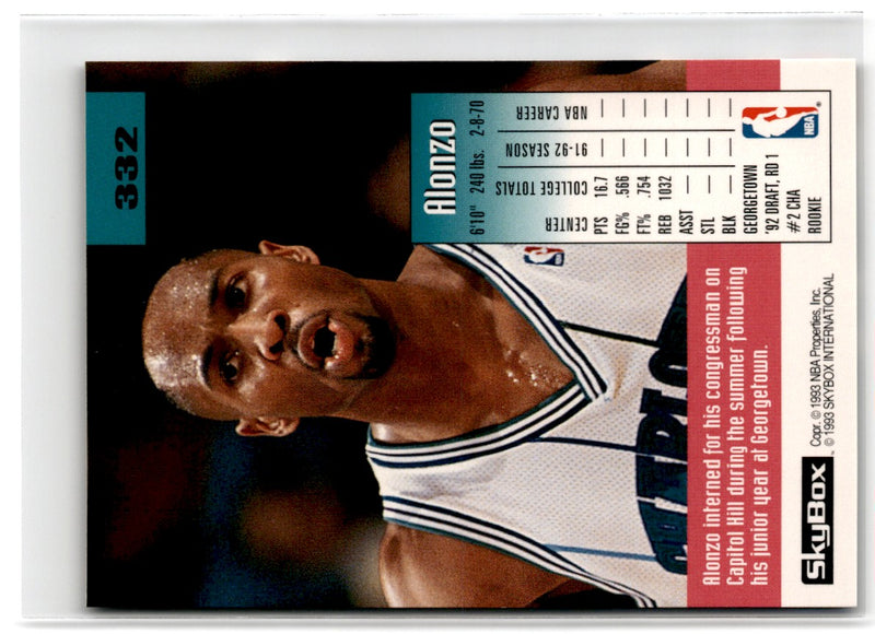 1992 SkyBox Alonzo Mourning