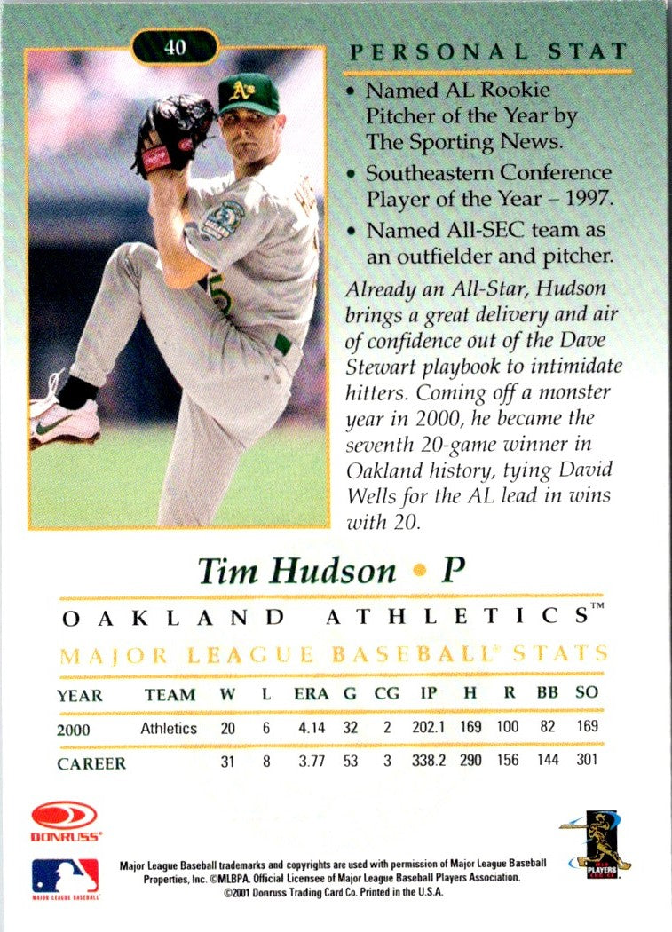 2001 Donruss Studio Tim Hudson