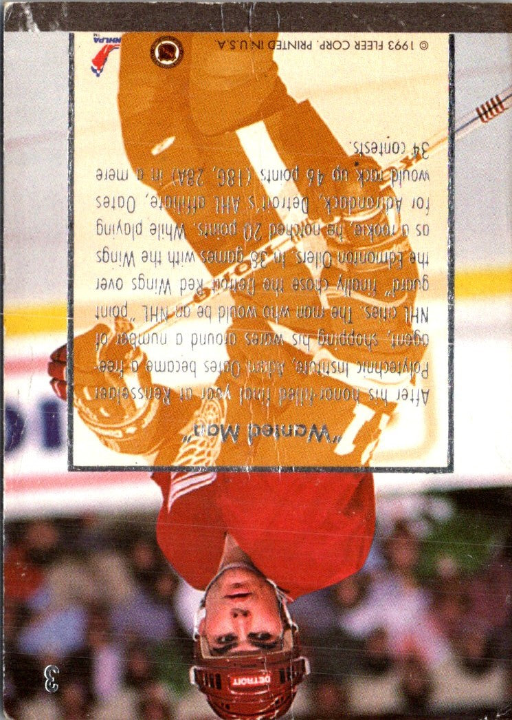 1993 Ultra Adam Oates Career Highlights Adam Oates