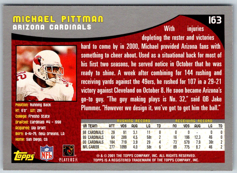 2001 Topps Michael Pittman