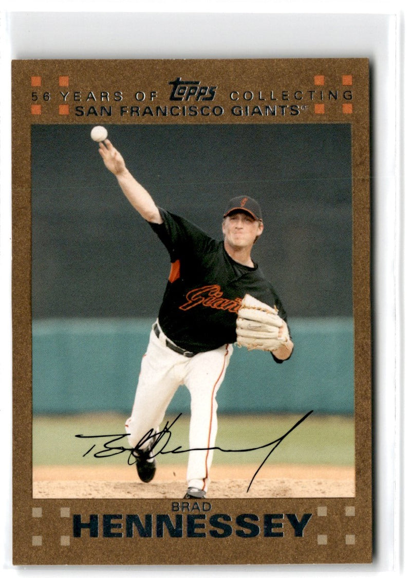 2007 Topps San Francisco Giants Emerald Nuts Brad Hennessey