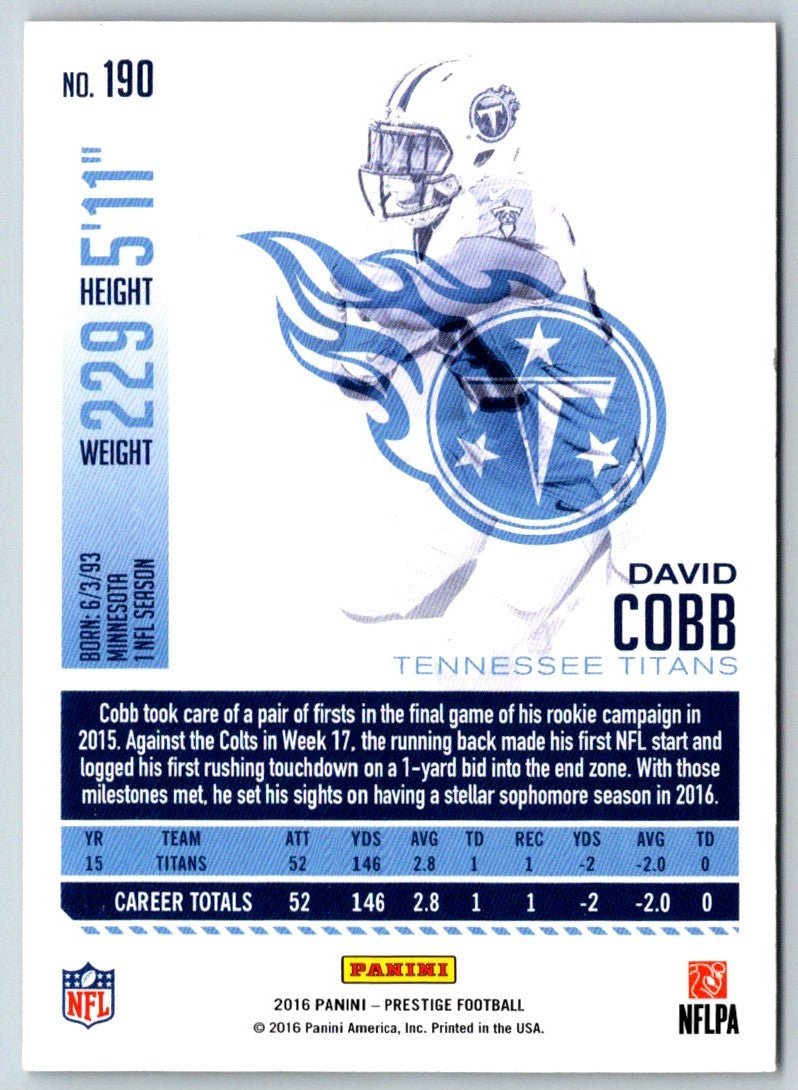 2016 Panini Prestige David Cobb