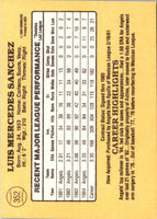 1985 Donruss Luis Sanchez #352