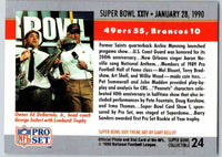 1990 Pro Set Super Bowl Collectibles Super Bowl #24