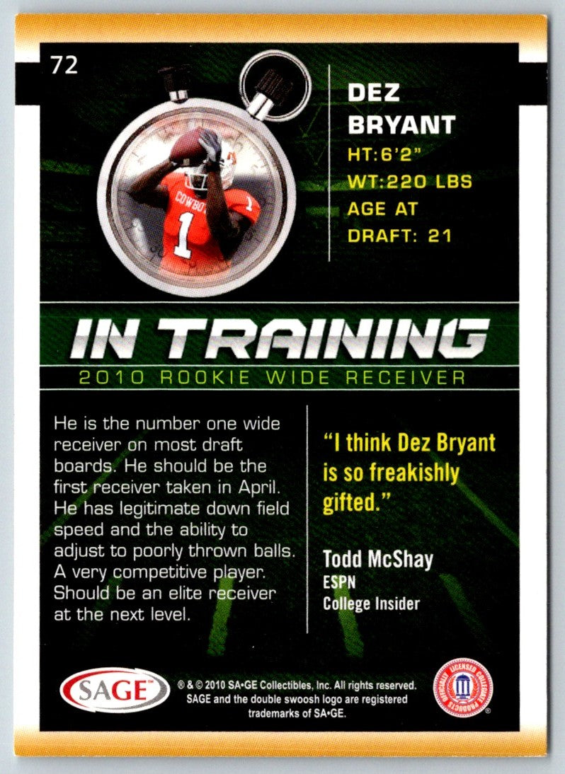 2010 SAGE HIT Dez Bryant