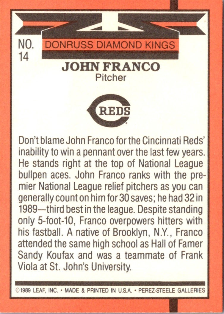 1987 Donruss John Franco