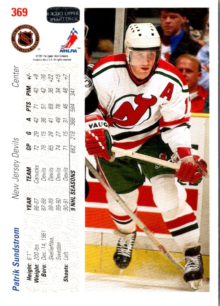 1991 Upper Deck French Patrik Sundstrom