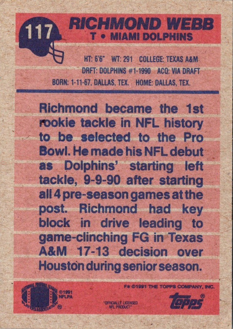 1991 Topps Richmond Webb