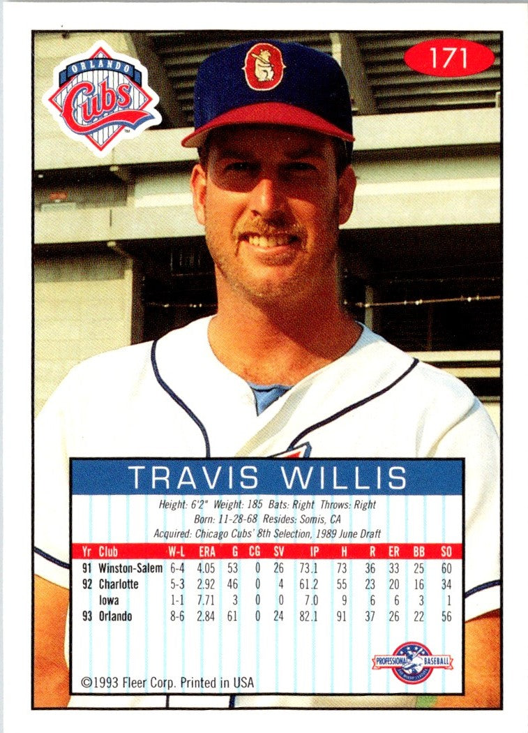 1993 Fleer Excel Travis Willis