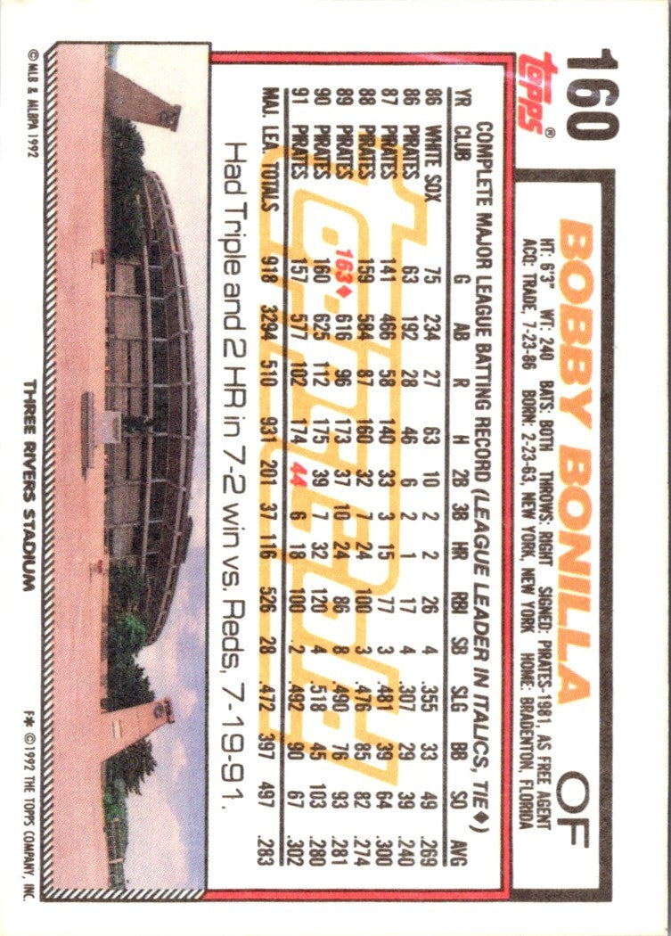 1992 Topps Bobby Bonilla