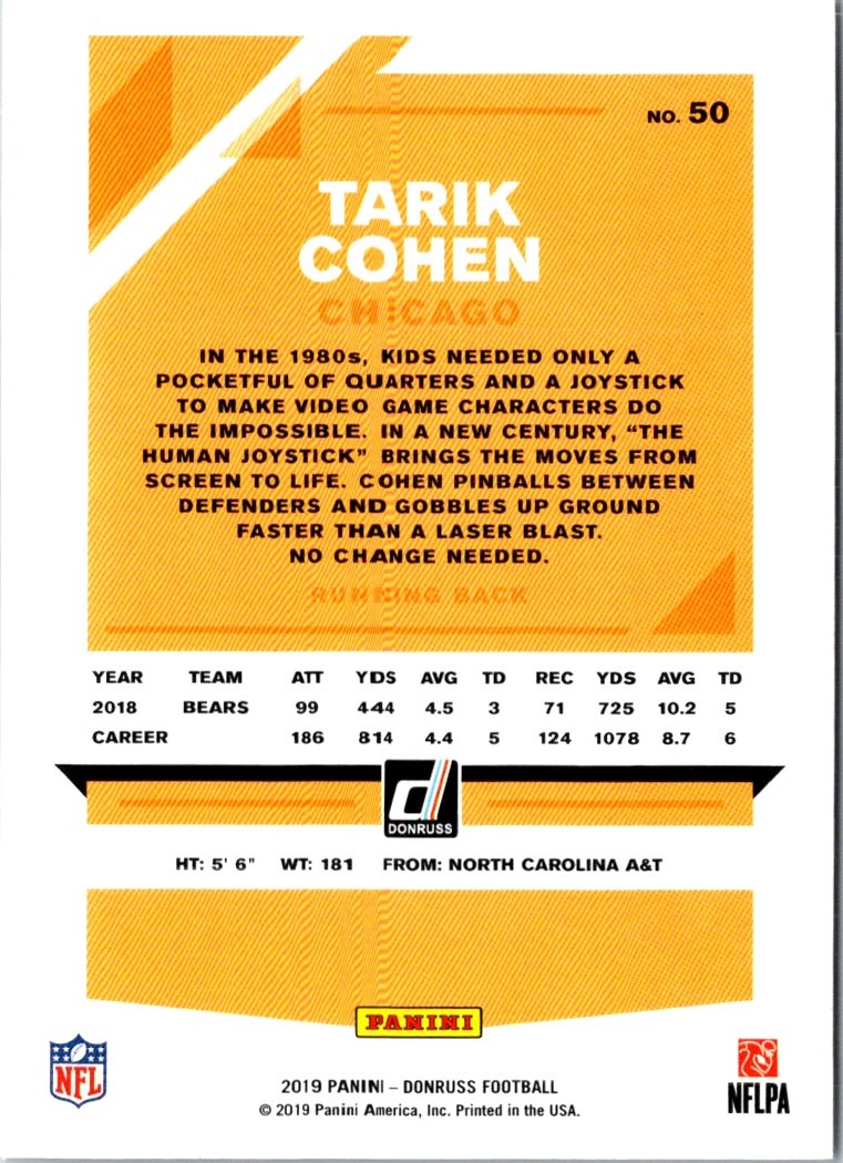 2019 Donruss Tarik Cohen