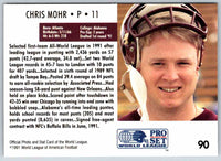 1991 Proset World League Chris Mohr #90