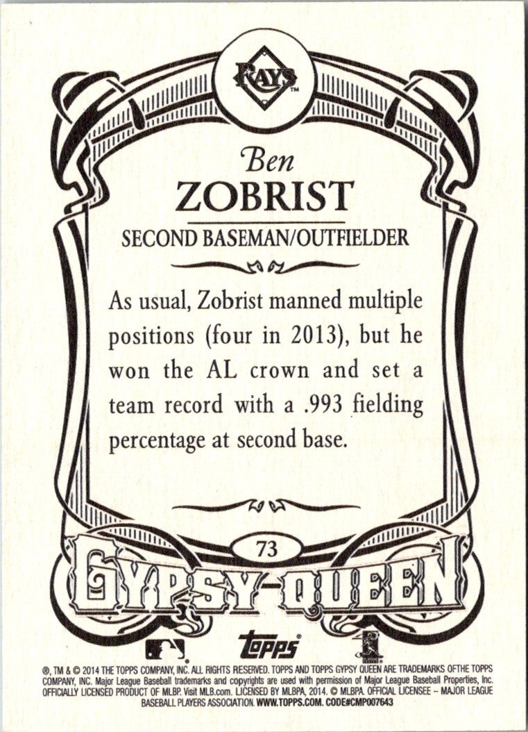 2014 Topps Gypsy Queen Ben Zobrist