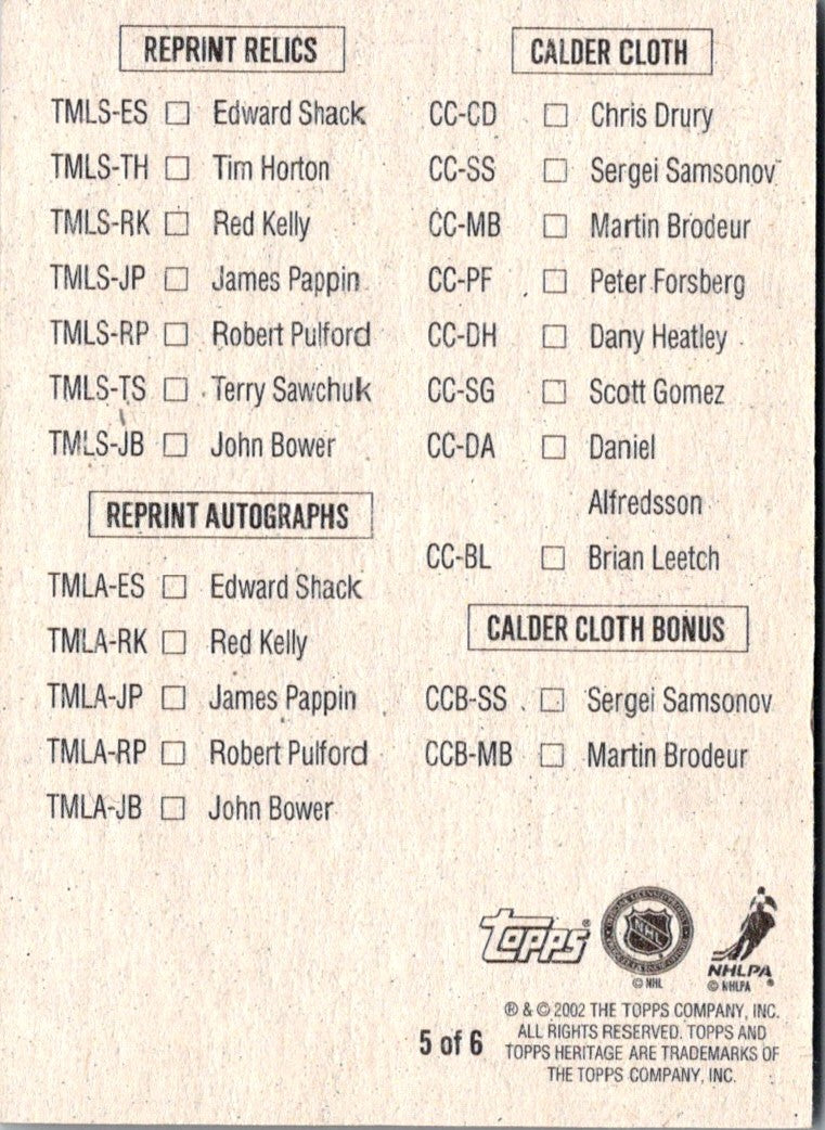 1966 Topps Archives Checklist 67-132