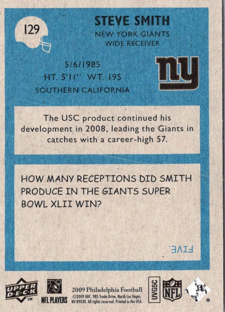 2009 Upper Deck Steve Smith